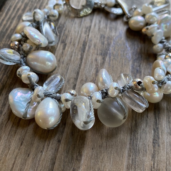 Like New Silpada Effervescence Pearl Beaded Bracelet Retired B2180 - Picture 3 of 12